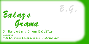 balazs grama business card